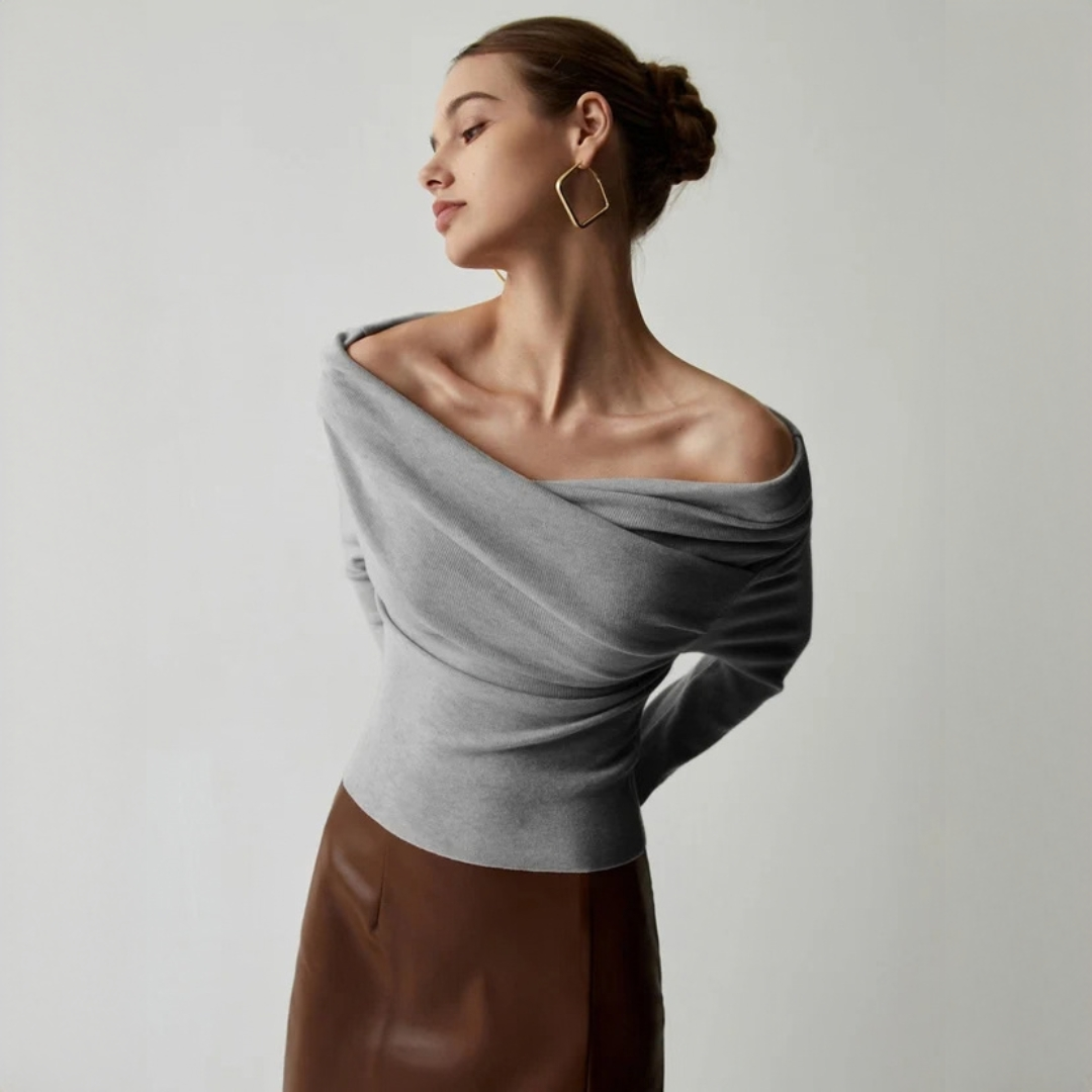 Yasmin - Stilvolles, schulterfreies Top