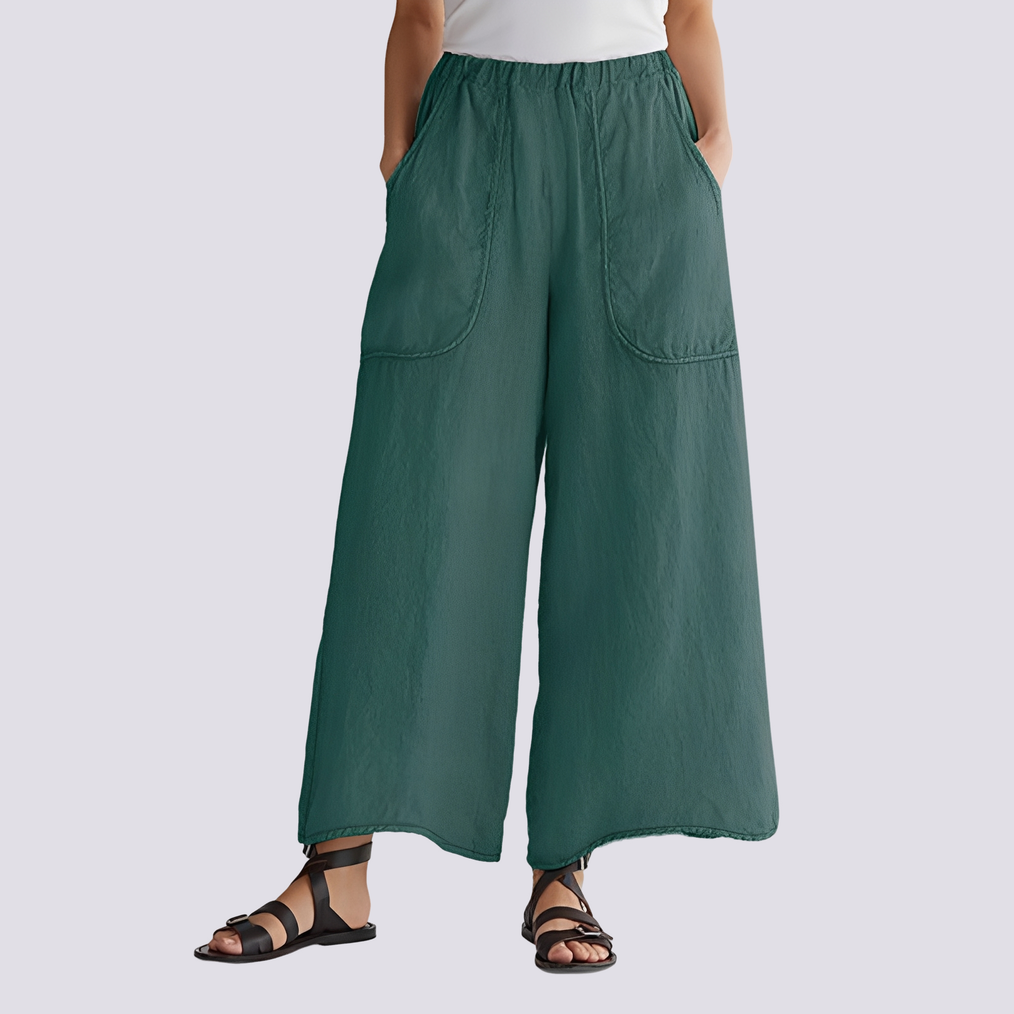 Angela - Lässige Hose mit weitem Bein für Damen