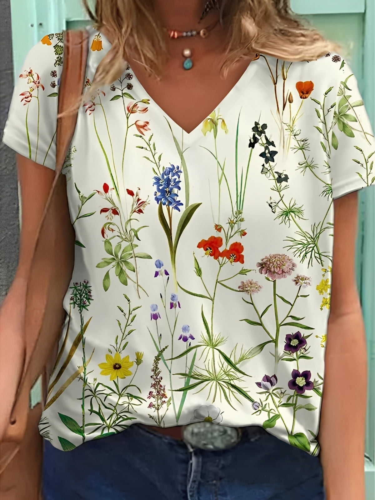Niki - Stilvolles Oberteil mit Blumenmuster für Damen