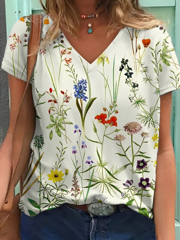 Niki - Stilvolles Oberteil mit Blumenmuster für Damen