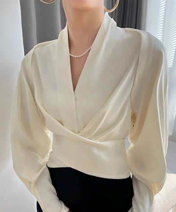 Isabel - Elegantes V-Ausschnitt Top