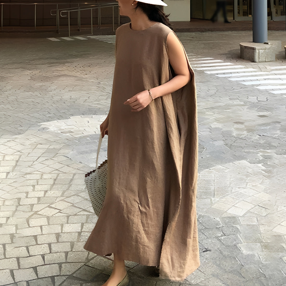 Carly - Lässiges, ärmelloses Plisseekleid für Damen