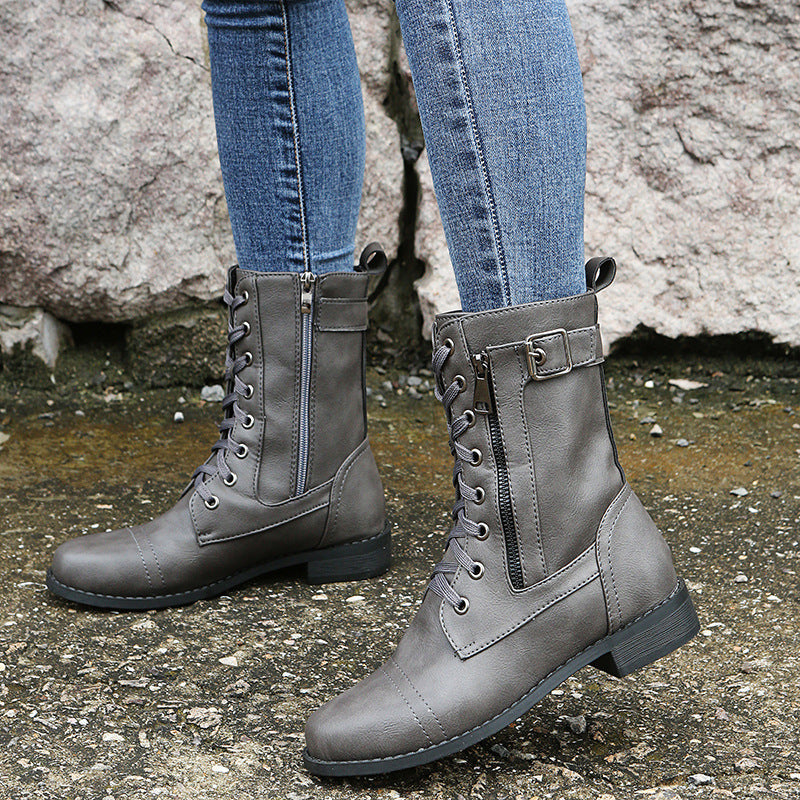 Katerina - Stilvolle Niedrige Absatzstiefel