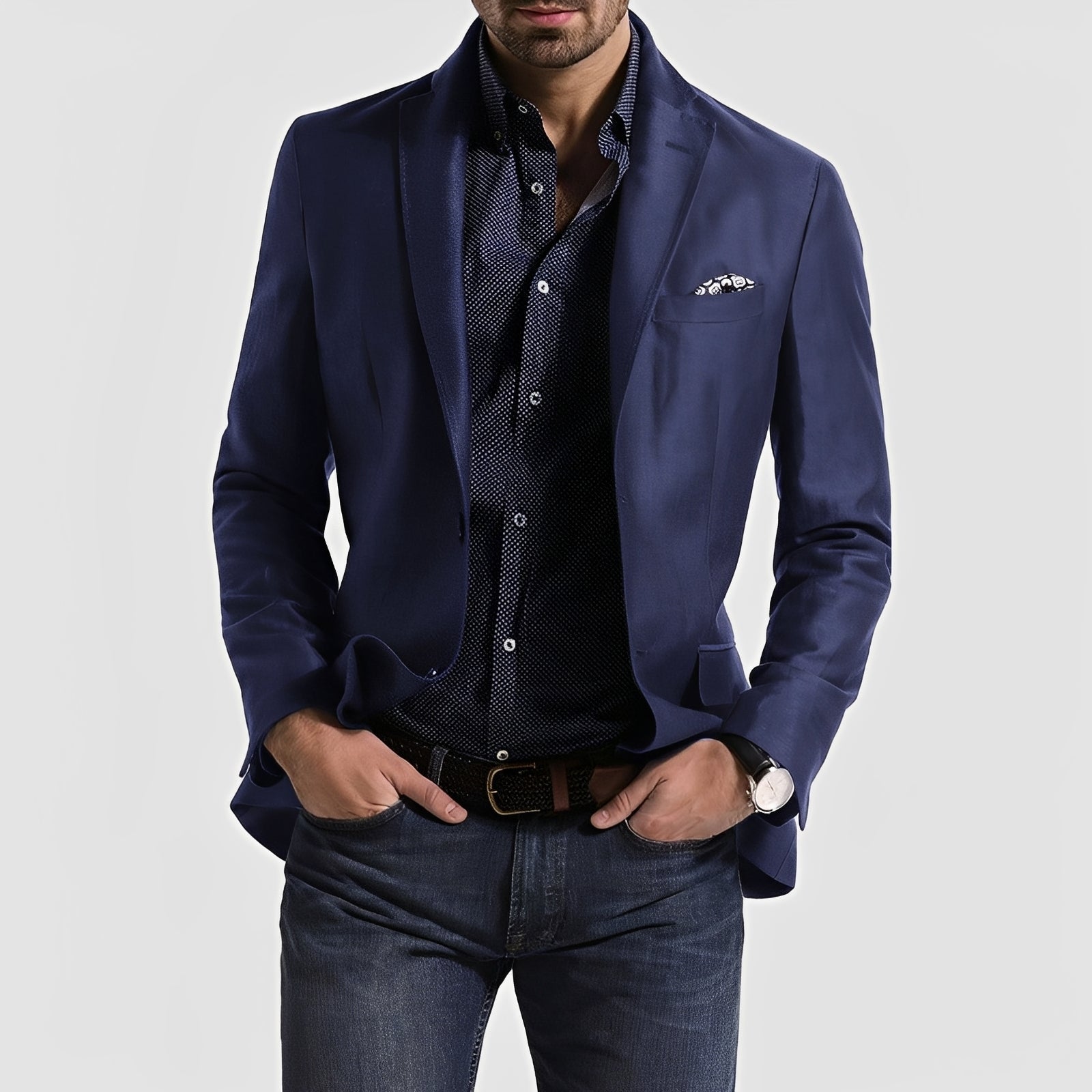 George - Formeller Herrenblazer mit Zweiknopf-Verschluss