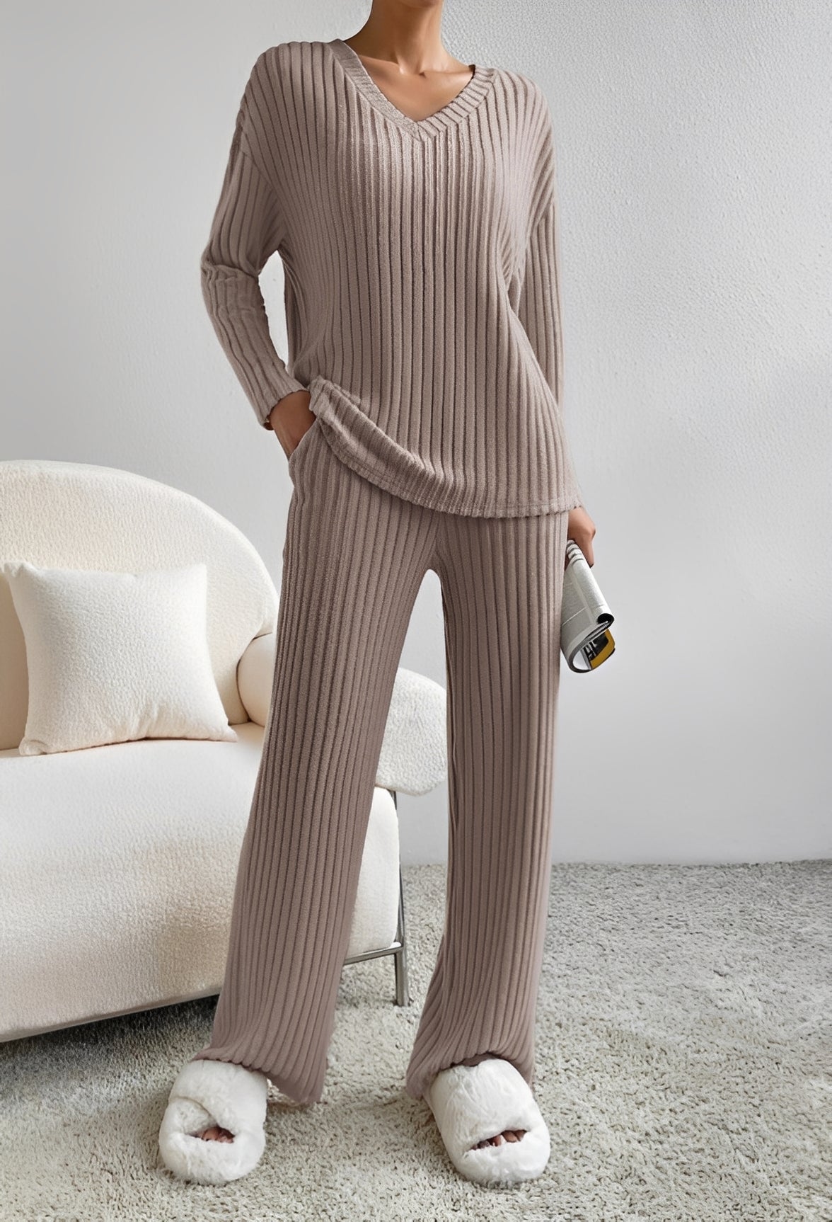 Niki - Gestreiftes lockeres Outfit-Set