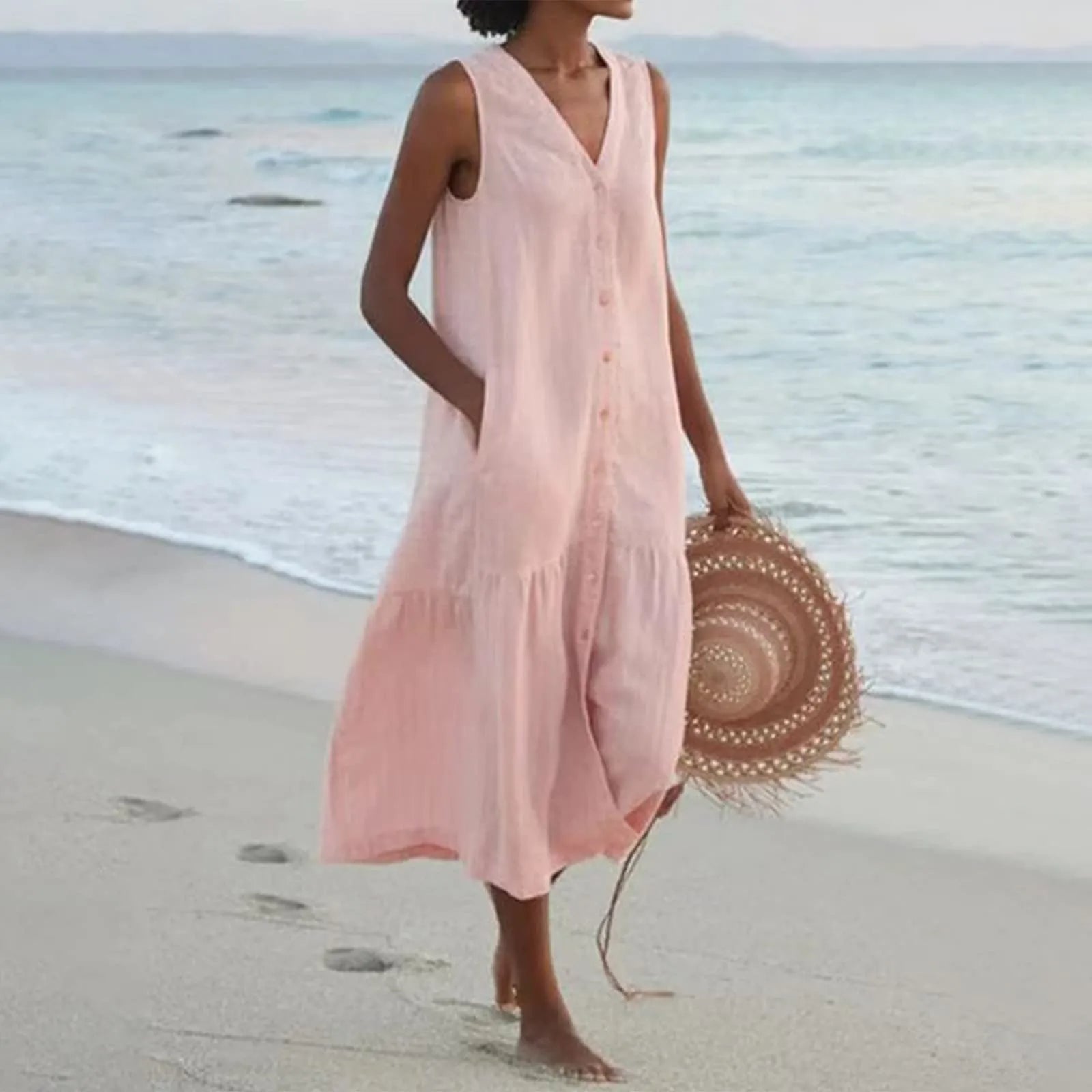 Lena - Premium-Kleid mit V-Ausschnitt