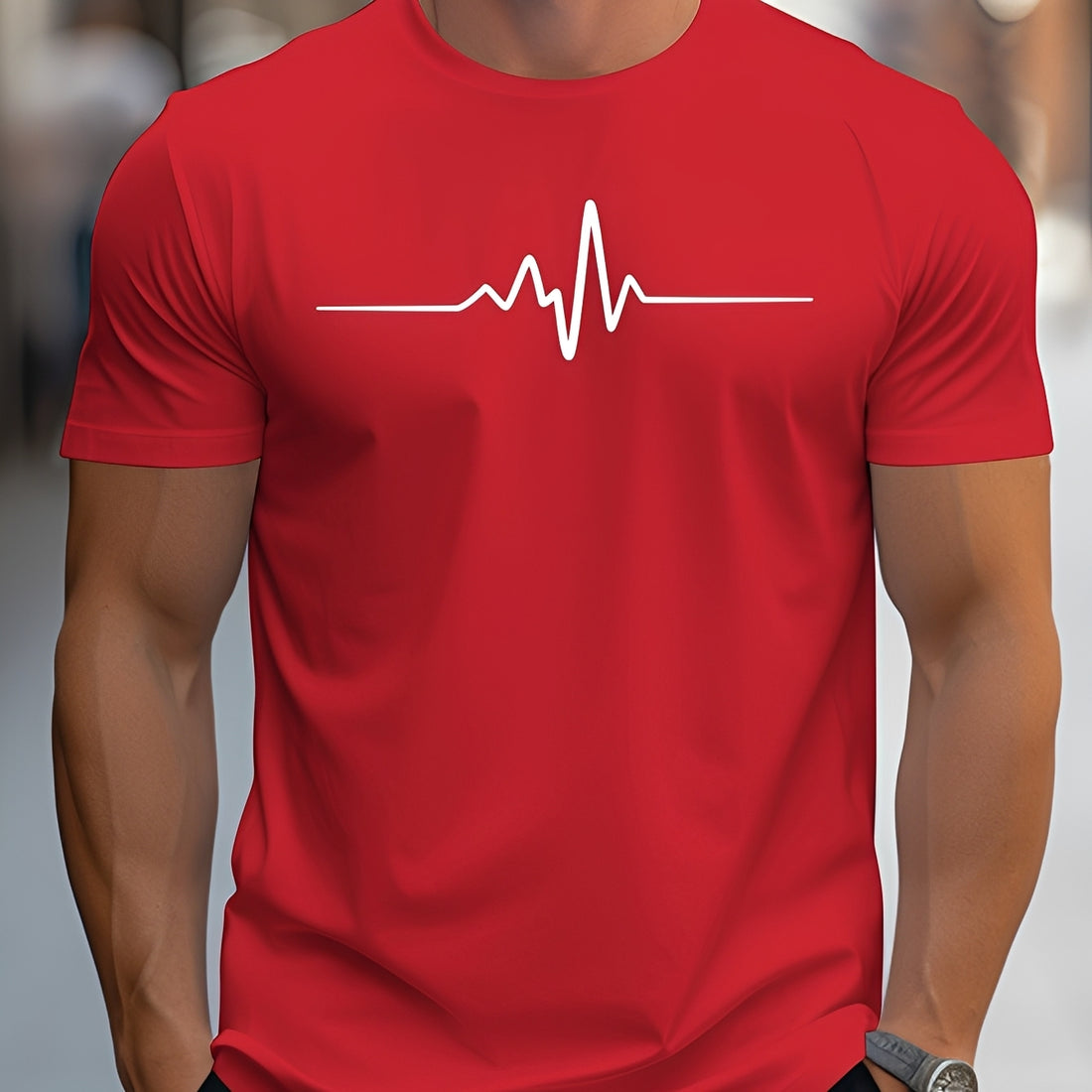 Russell - Bedrucktes Slim-Fit-T-Shirt für Herren