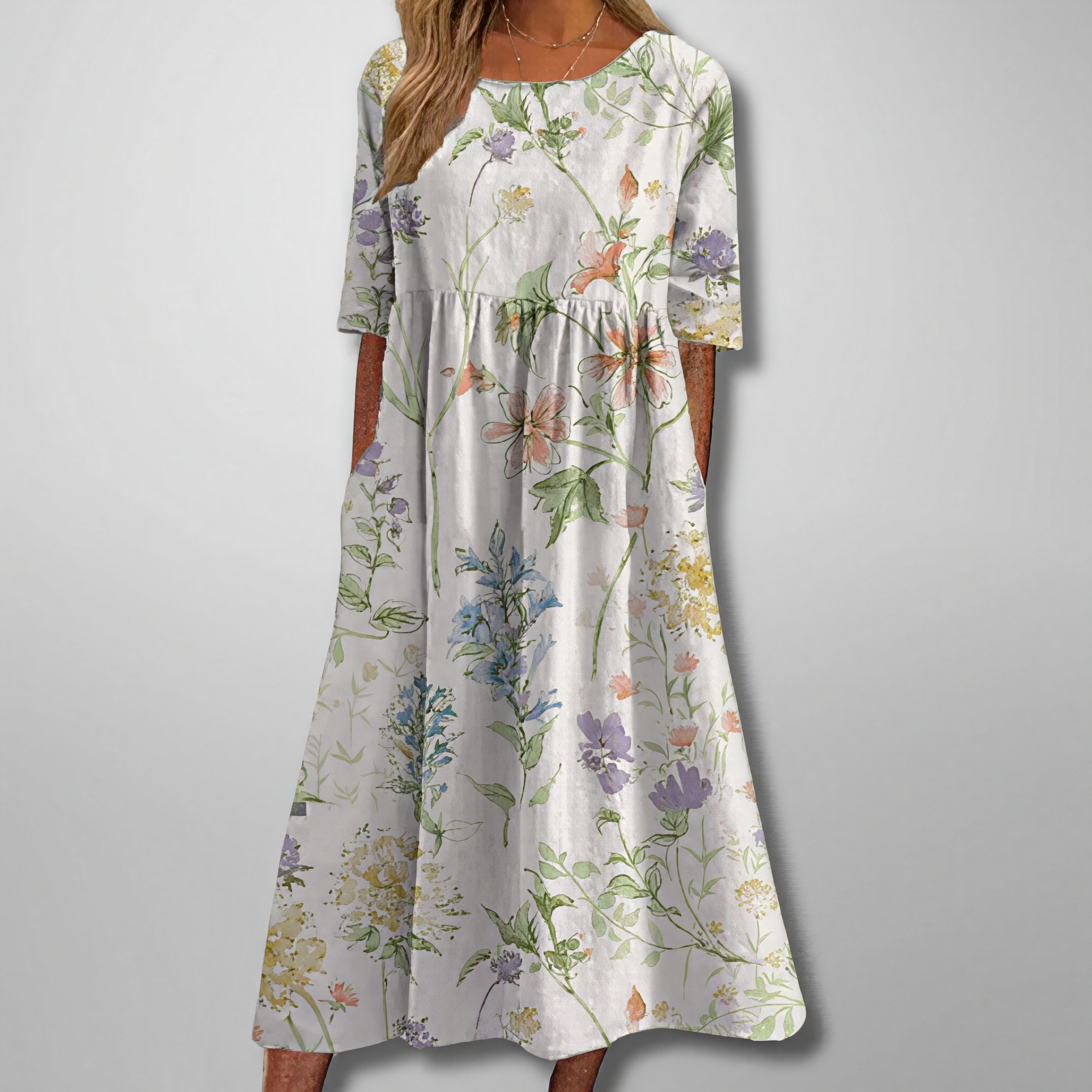 Gail – Florales Damen Maxikleid