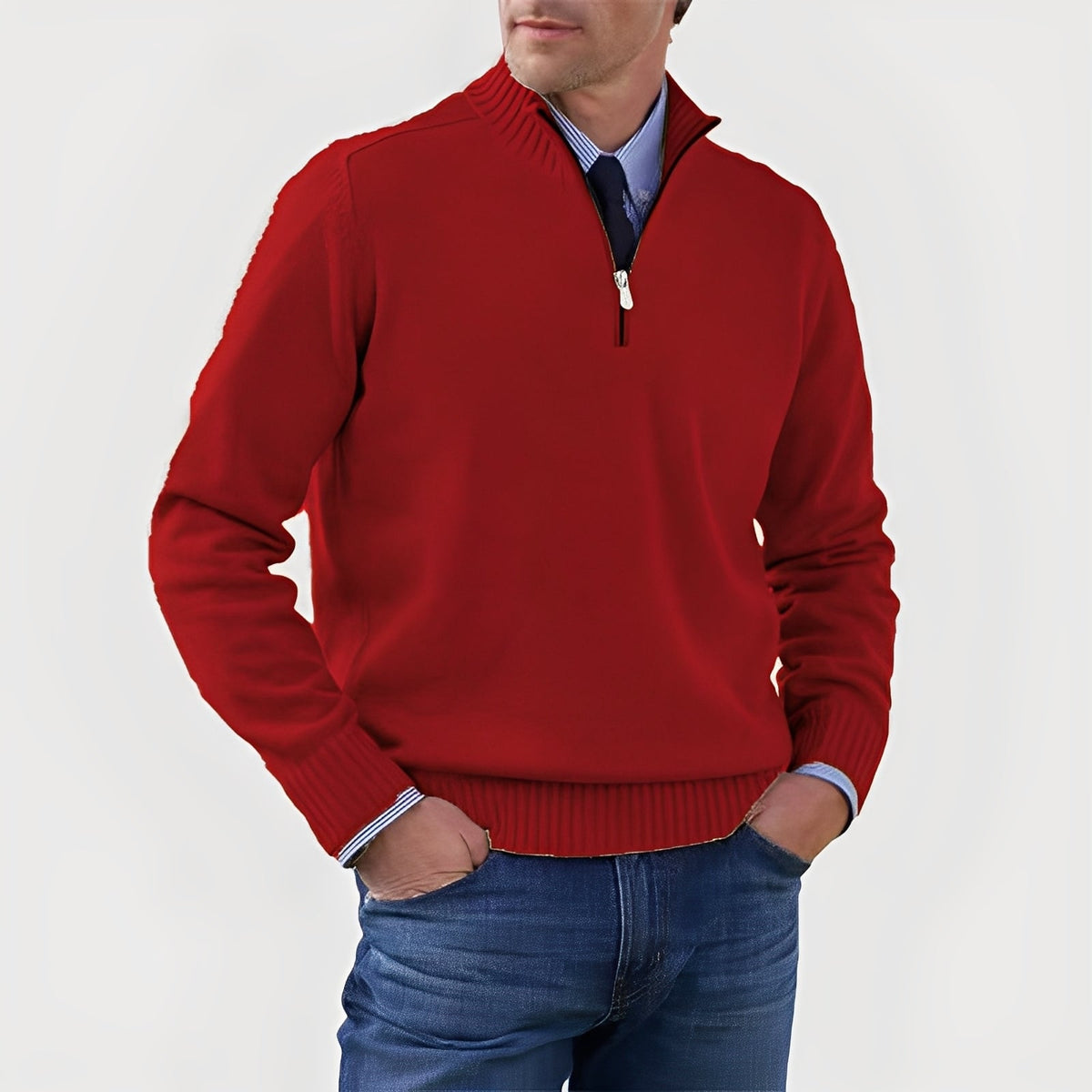 Nolan - Bequemer Pullover mit halbem Reißverschluss