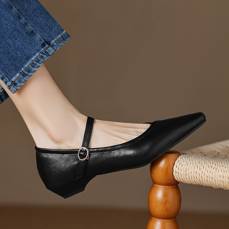 Isobella - Lässige flache Pumps-Sandalen
