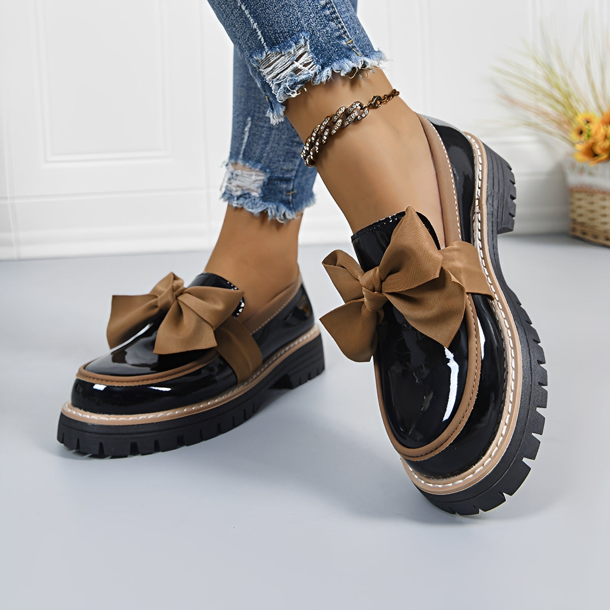 Miley - Stilvolle Schleifen-Loafer