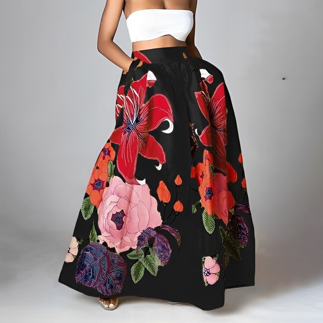 Jessica - Stilvoller Boho-Rock mit hoher Taille für Damen