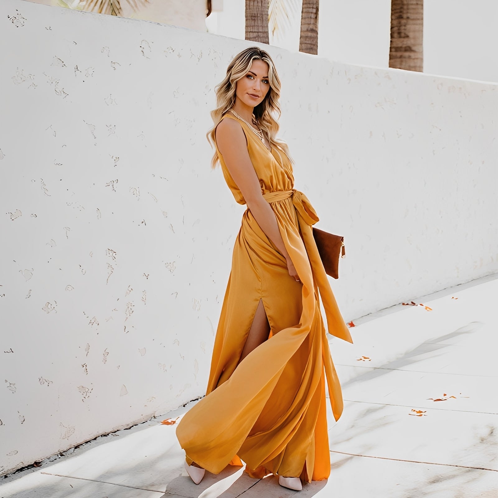 Jamie - Stilvolles Maxikleid mit Seitenschlitz für Damen