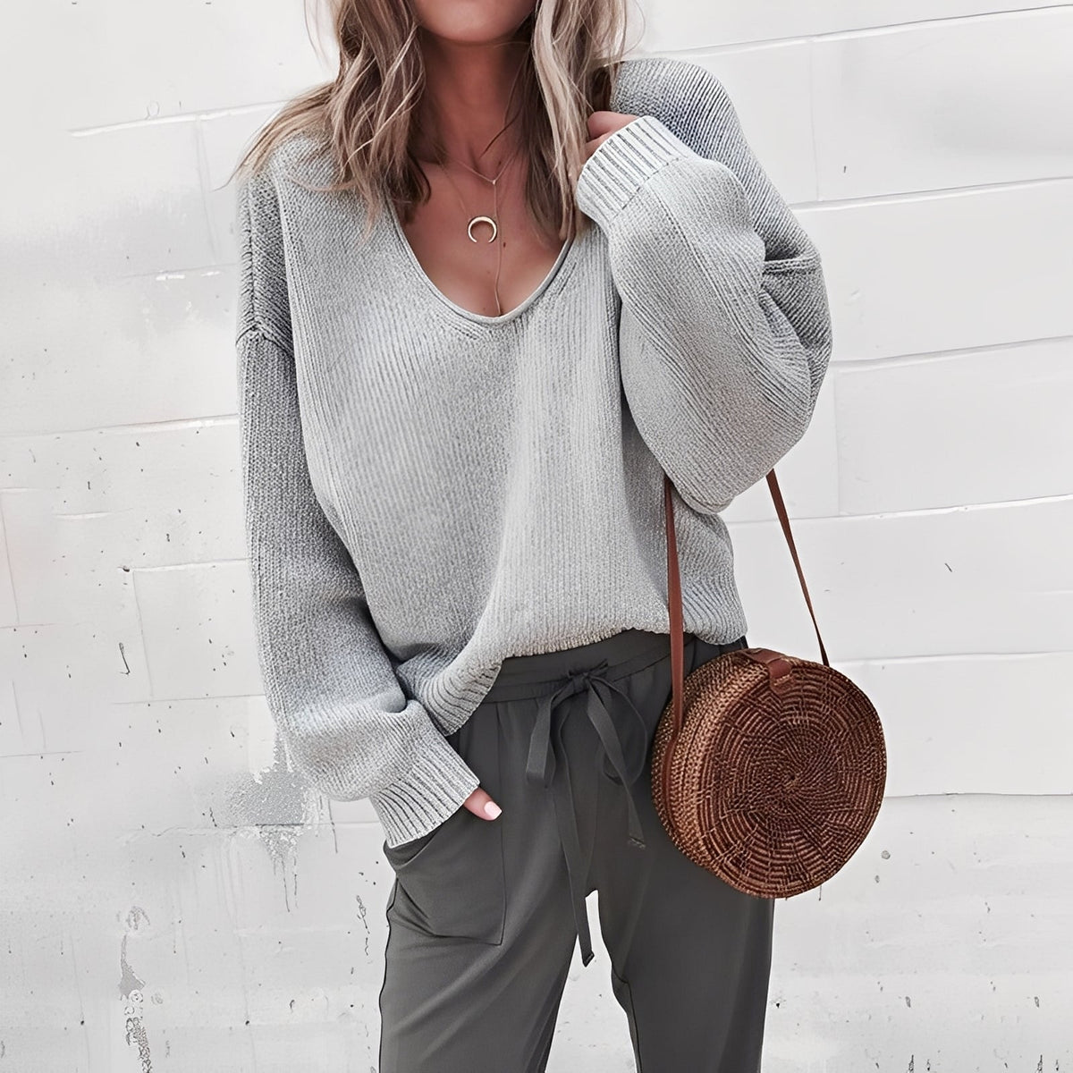 Ariella - Bequemer, wohlig warmer Pullover mit V-Ausschnitt
