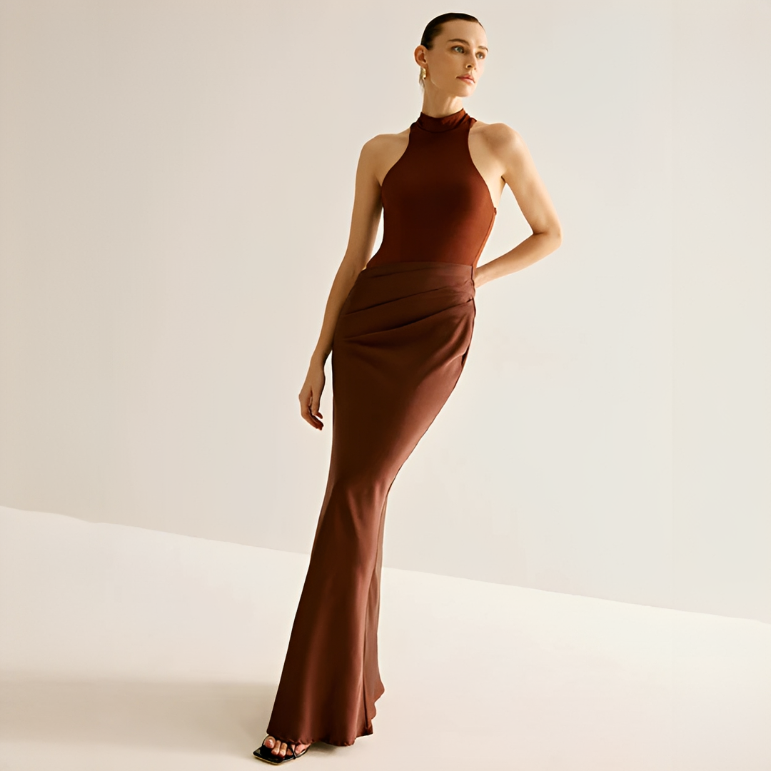 Shyanne - Stilvolles Enganliegendes Maxikleid