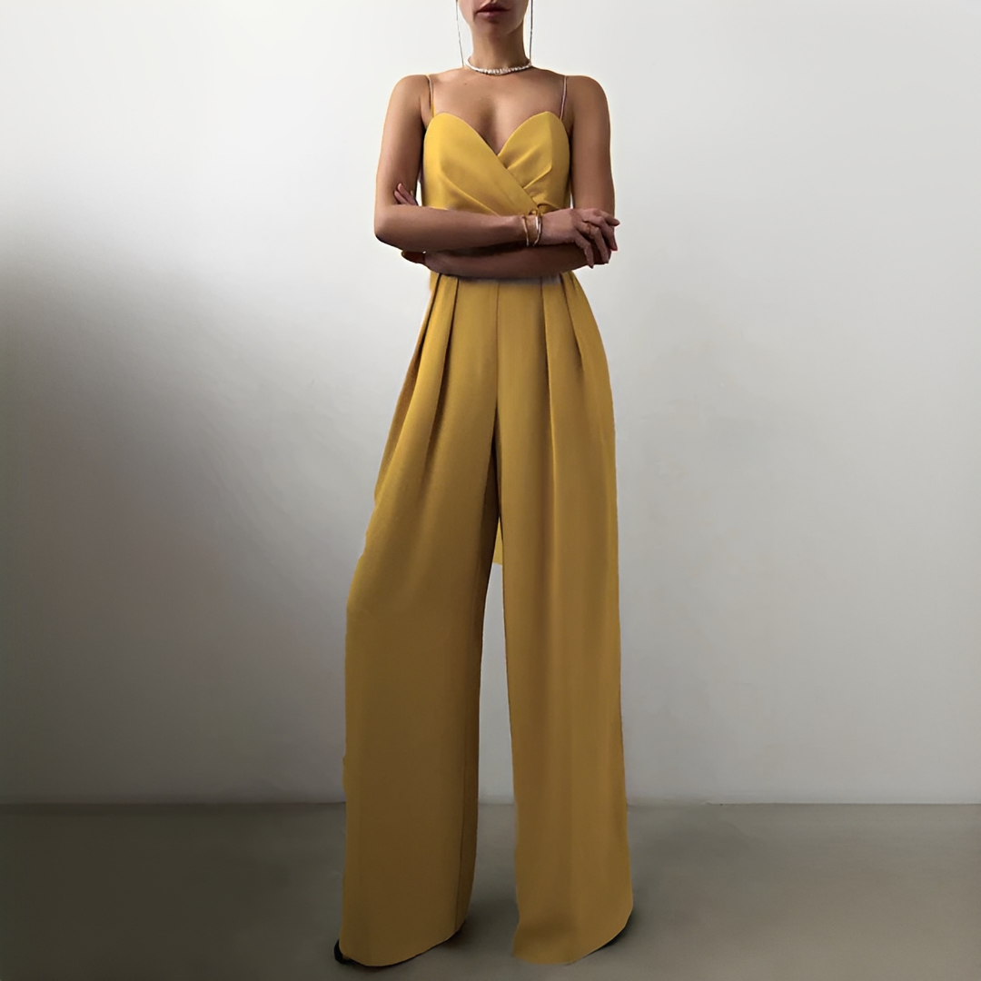 Glysha - Eleganter Damenoverall mit breitem Bein