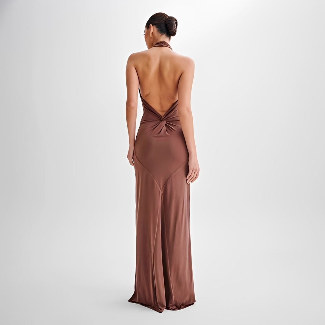 Mabel - Stilvolles Maxikleid mit offenem Rücken