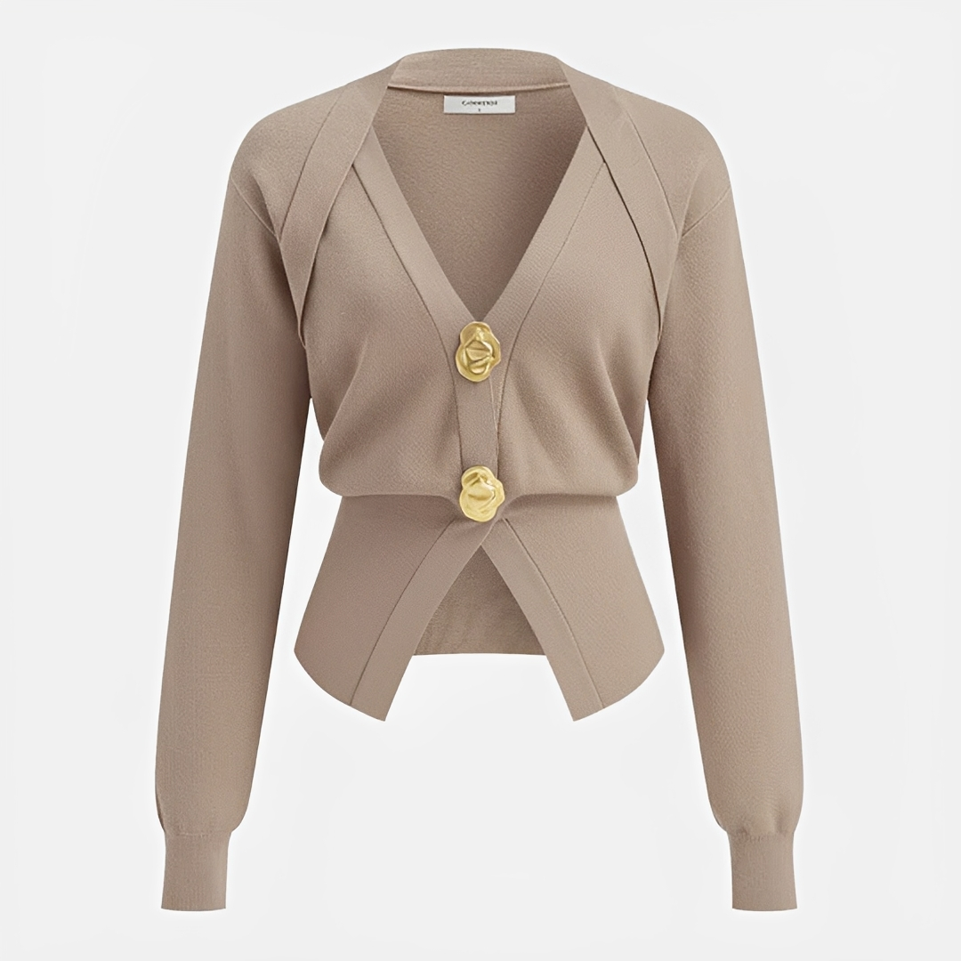 Kisha - Modische Jacke mit V-Kragen