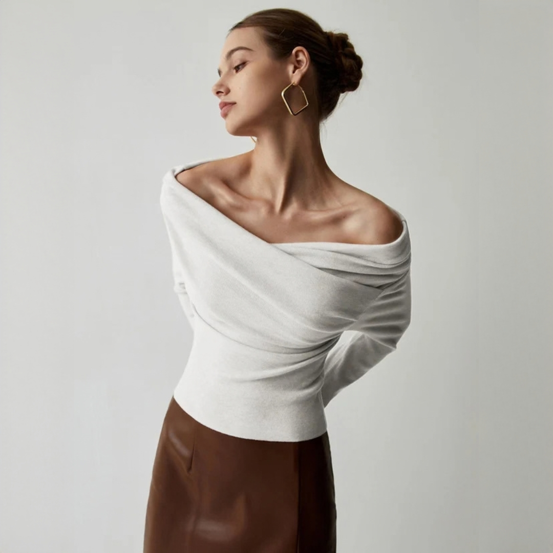 Yasmin - Stilvolles, schulterfreies Top