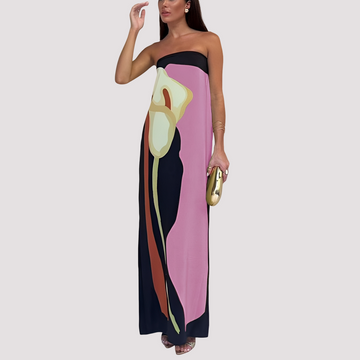 Samara - Stilvolles Trägerloses Maxikleid