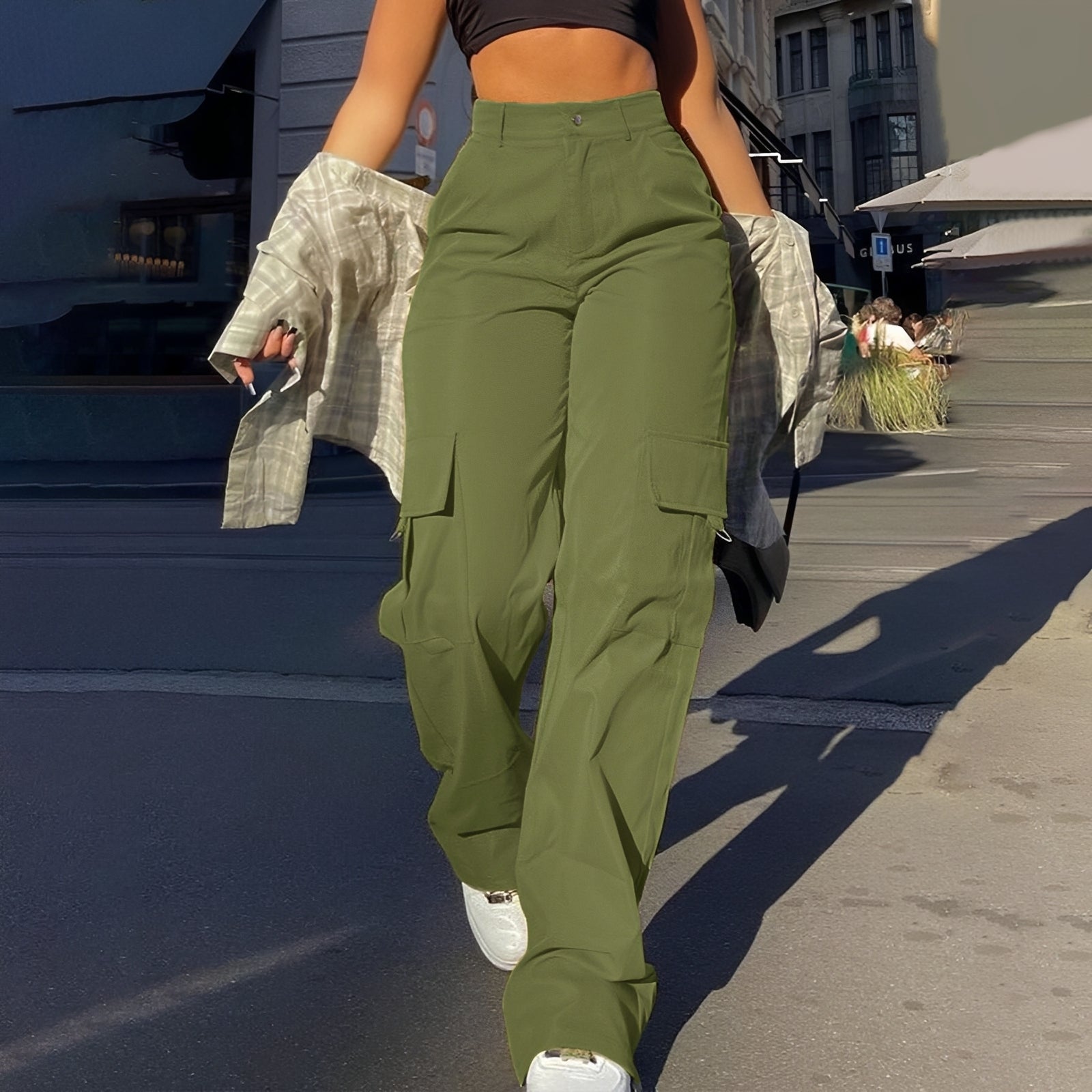 Sophie - Lässige Cargohose mit hoher Taille für Damen