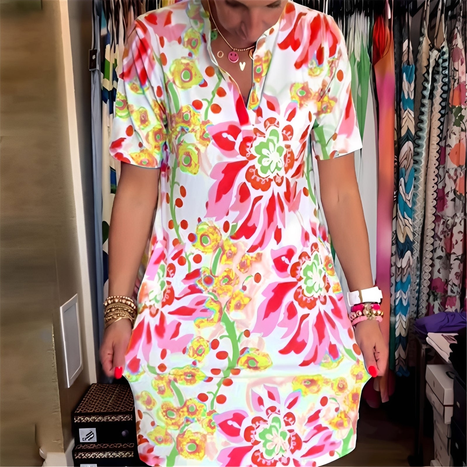 Abbie - Stilvolles Kleid mit Blumenmuster für Damen