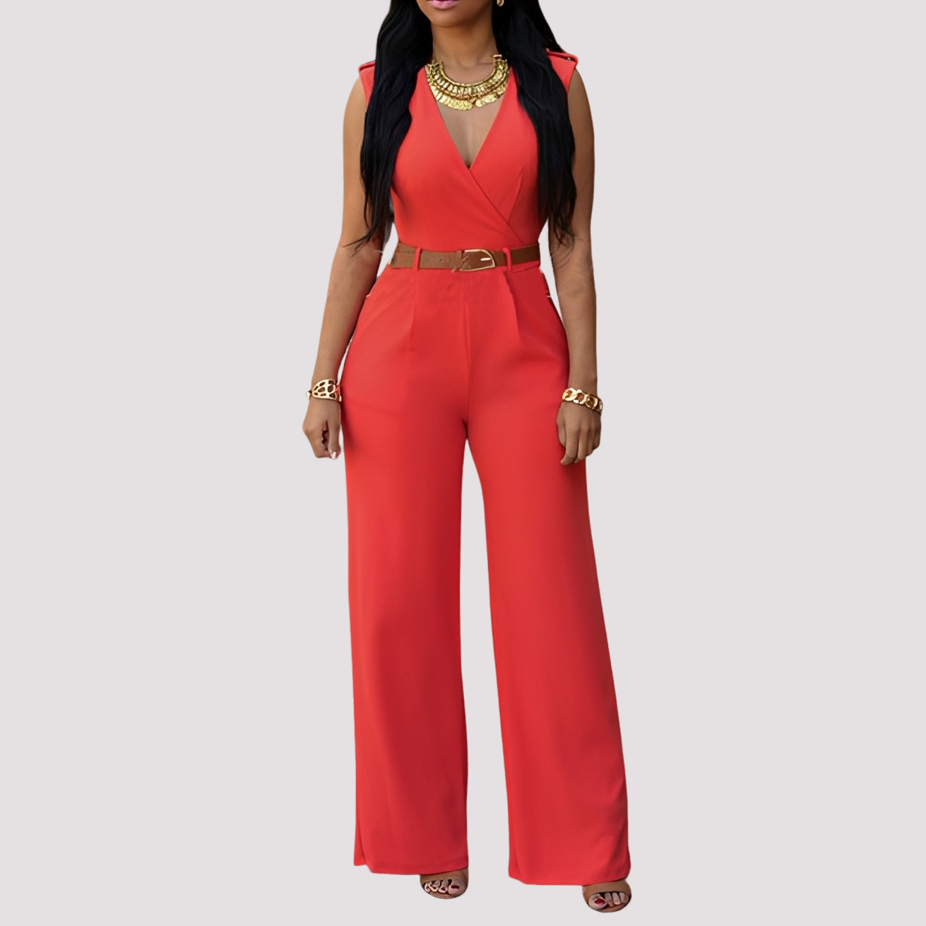 Esther - Eleganter Jumpsuit mit Gürtel für Damen