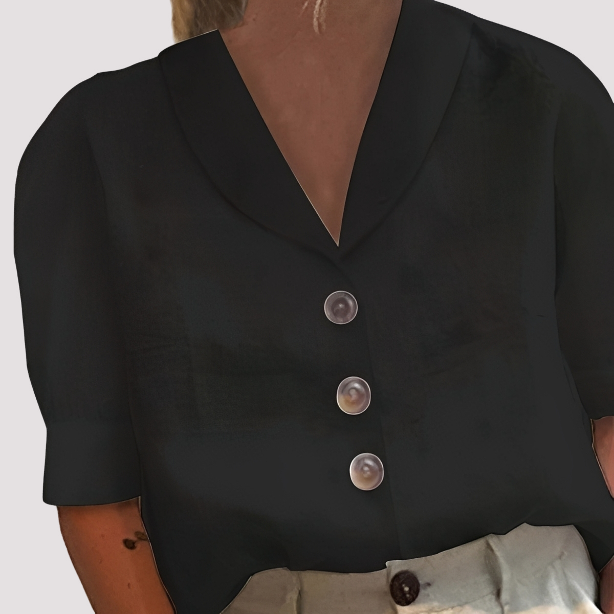 Mariyah - Stilvolle V-Ausschnitt-Bluse