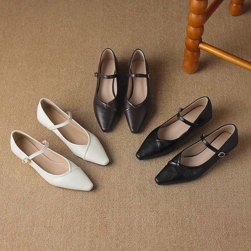 Isobella - Lässige flache Pumps-Sandalen