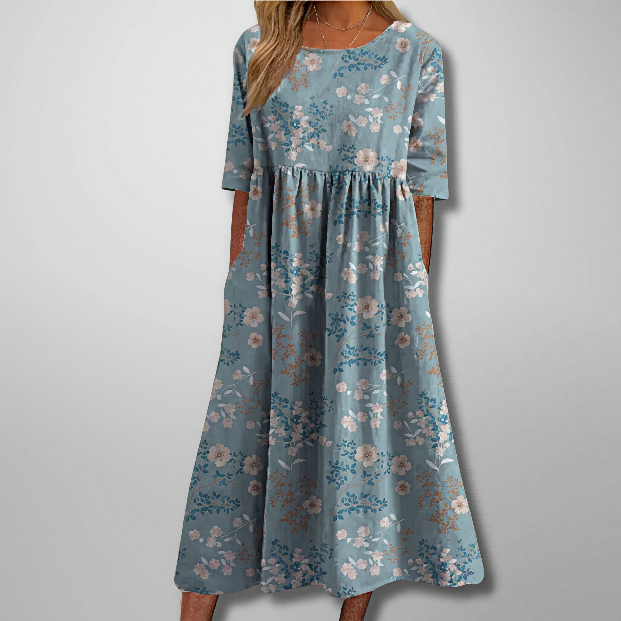 Gail – Florales Damen Maxikleid