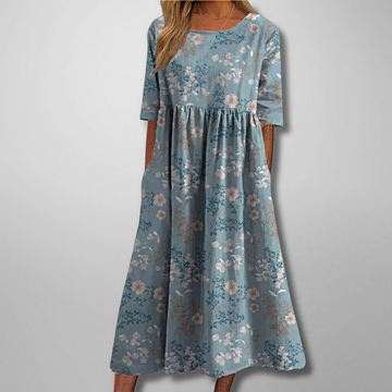 Gail – Florales Damen Maxikleid
