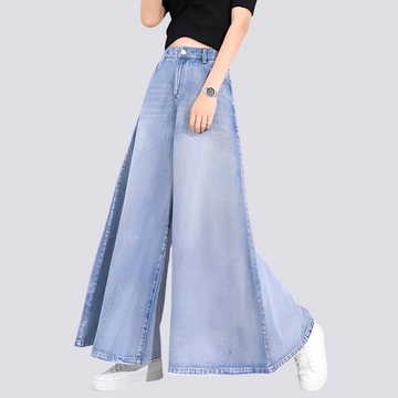 Cassie - Stilvolle Jeanshose mit weitem Bein für Damen