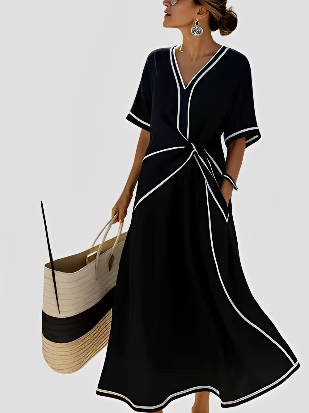 Mabel - Stilvolles, locker sitzendes Maxikleid für Damen