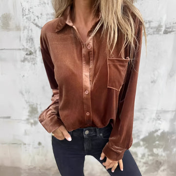 Jessie - Langärmlige Bluse mit Knopfleiste