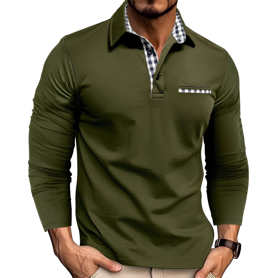 Rupert - Leichtes Langarm-Poloshirt für Herren
