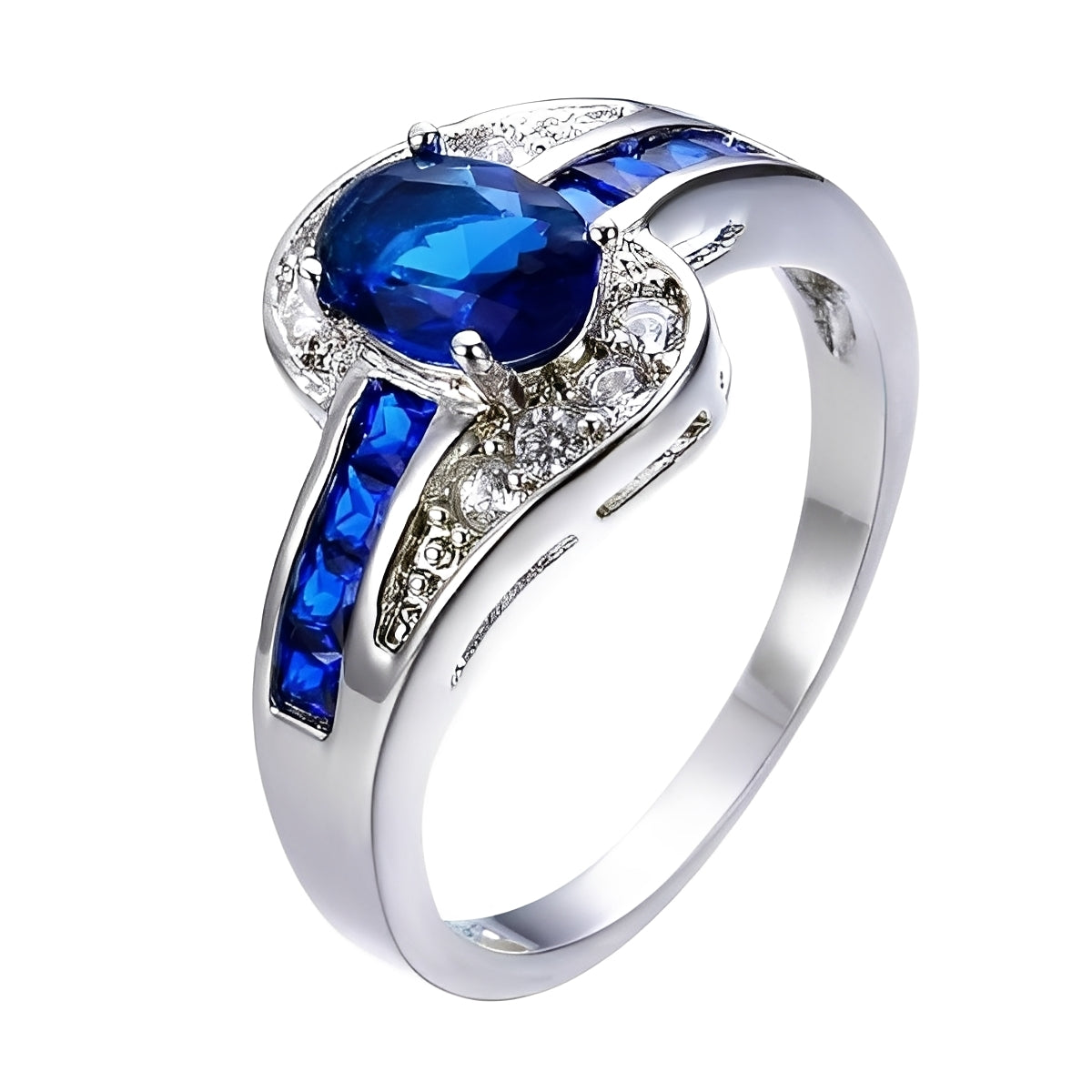 Diane – Ring mit blauer Edelstein