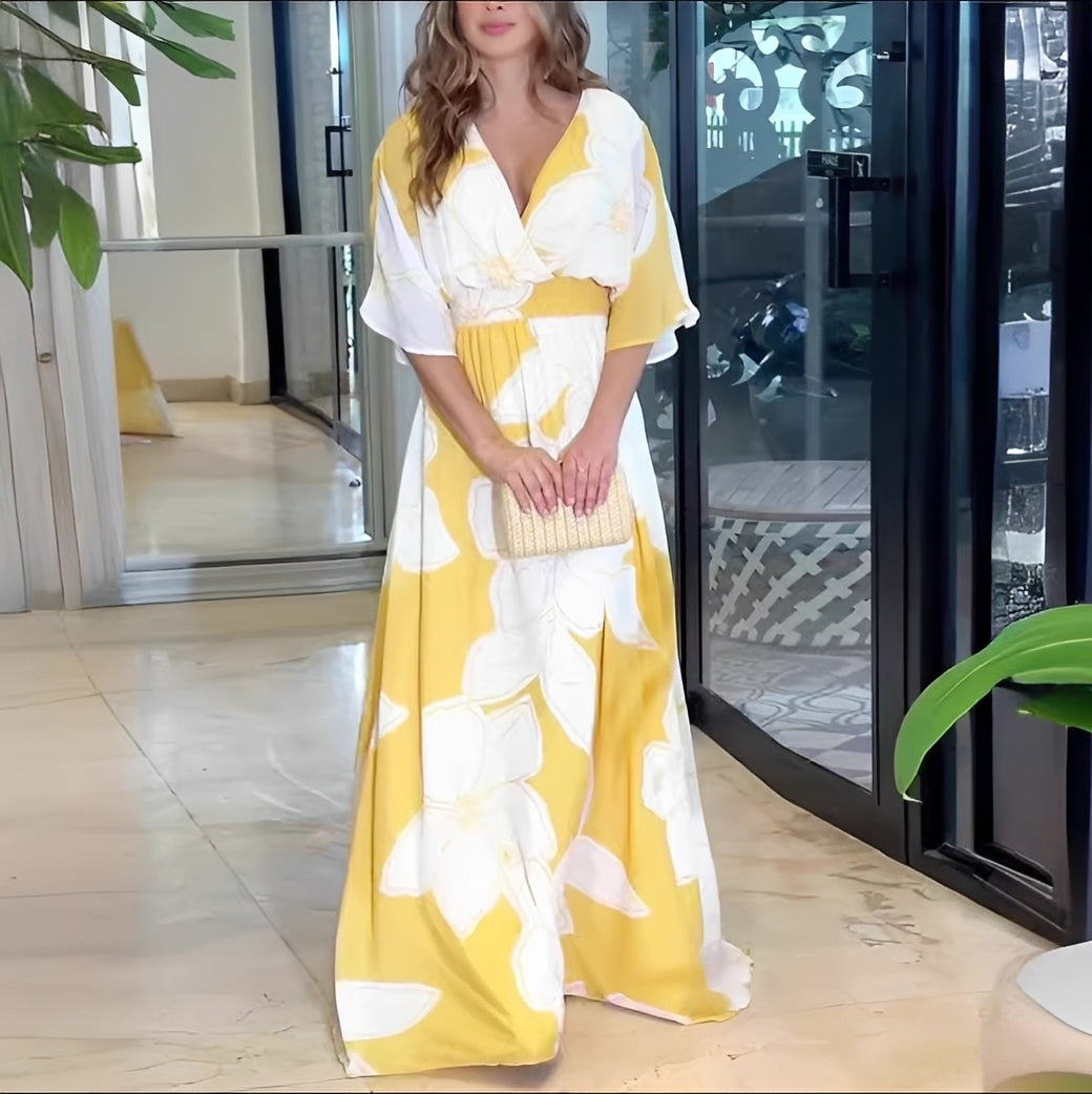 Alessia - Stilvolles Lockeres Blumenkleid