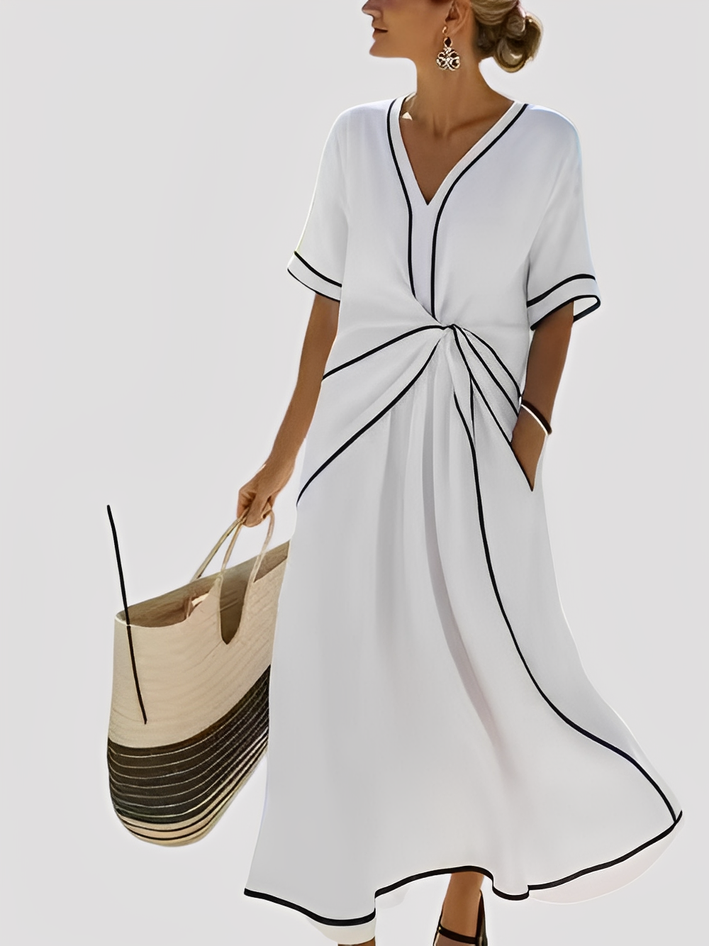 Mabel - Stilvolles, locker sitzendes Maxikleid für Damen