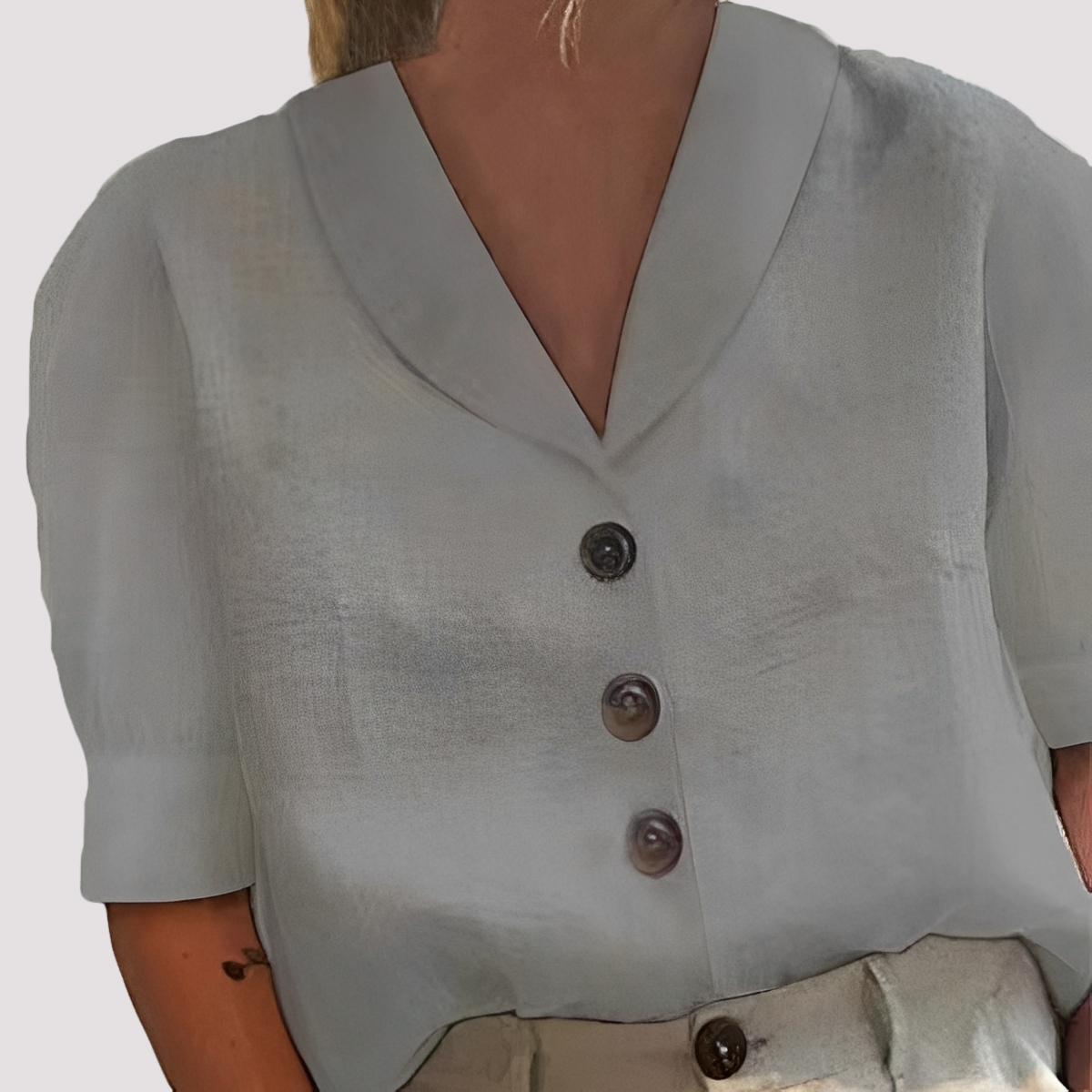 Mariyah - Stilvolle V-Ausschnitt-Bluse