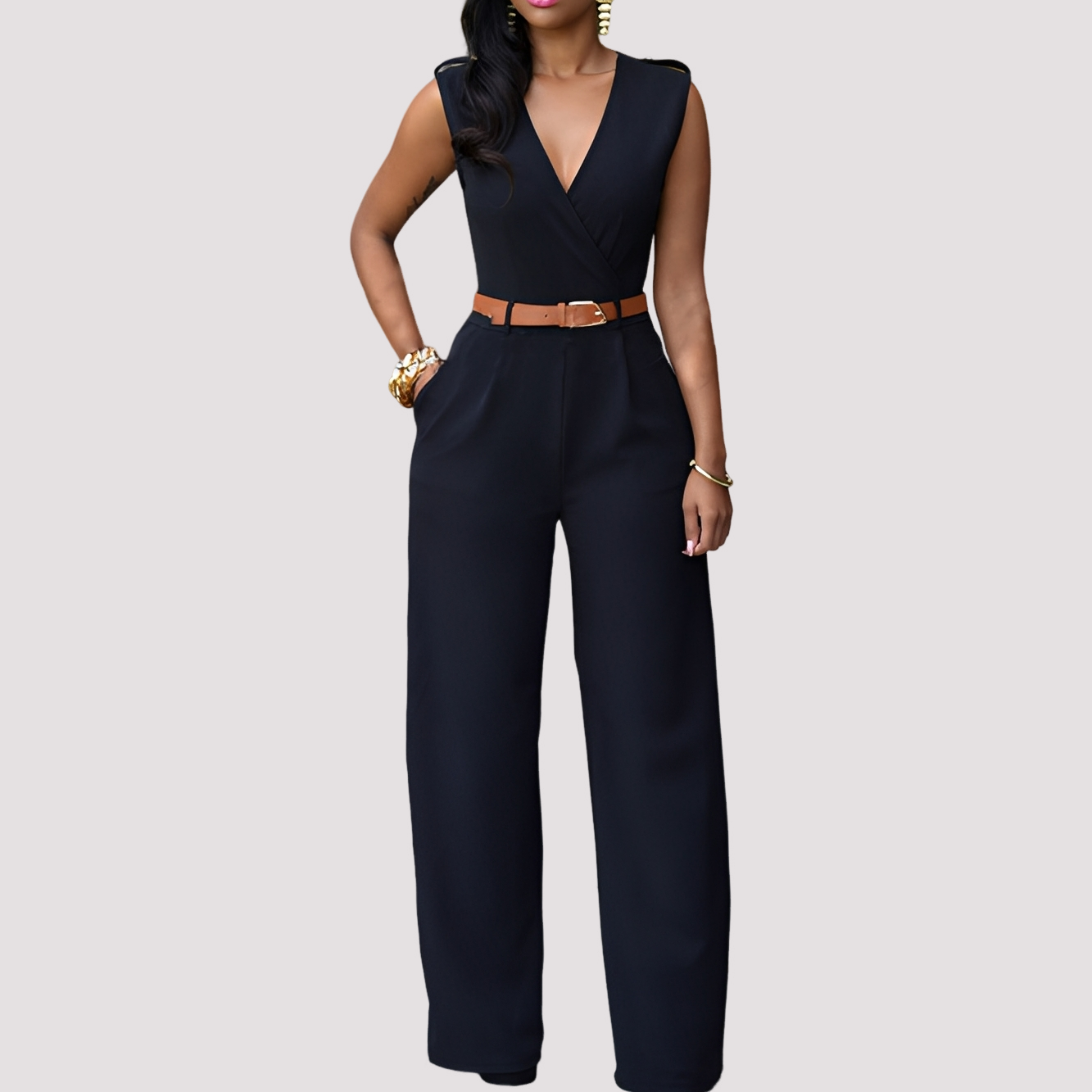 Esther - Eleganter Jumpsuit mit Gürtel für Damen