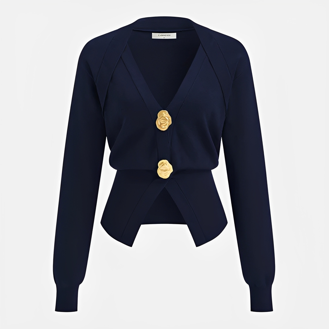 Kisha - Modische Jacke mit V-Kragen