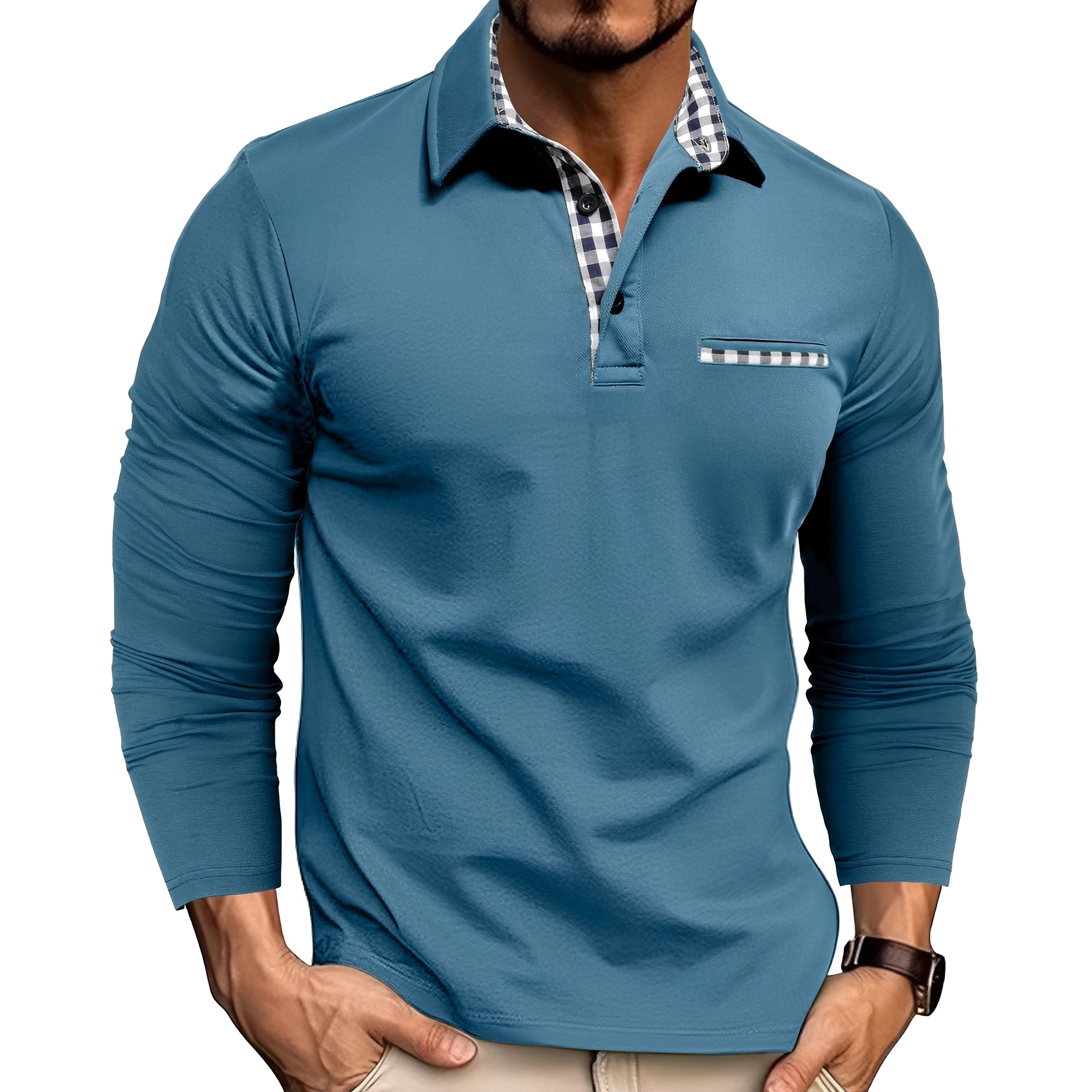 Rupert - Bequemes Langarm-Poloshirt für Männer