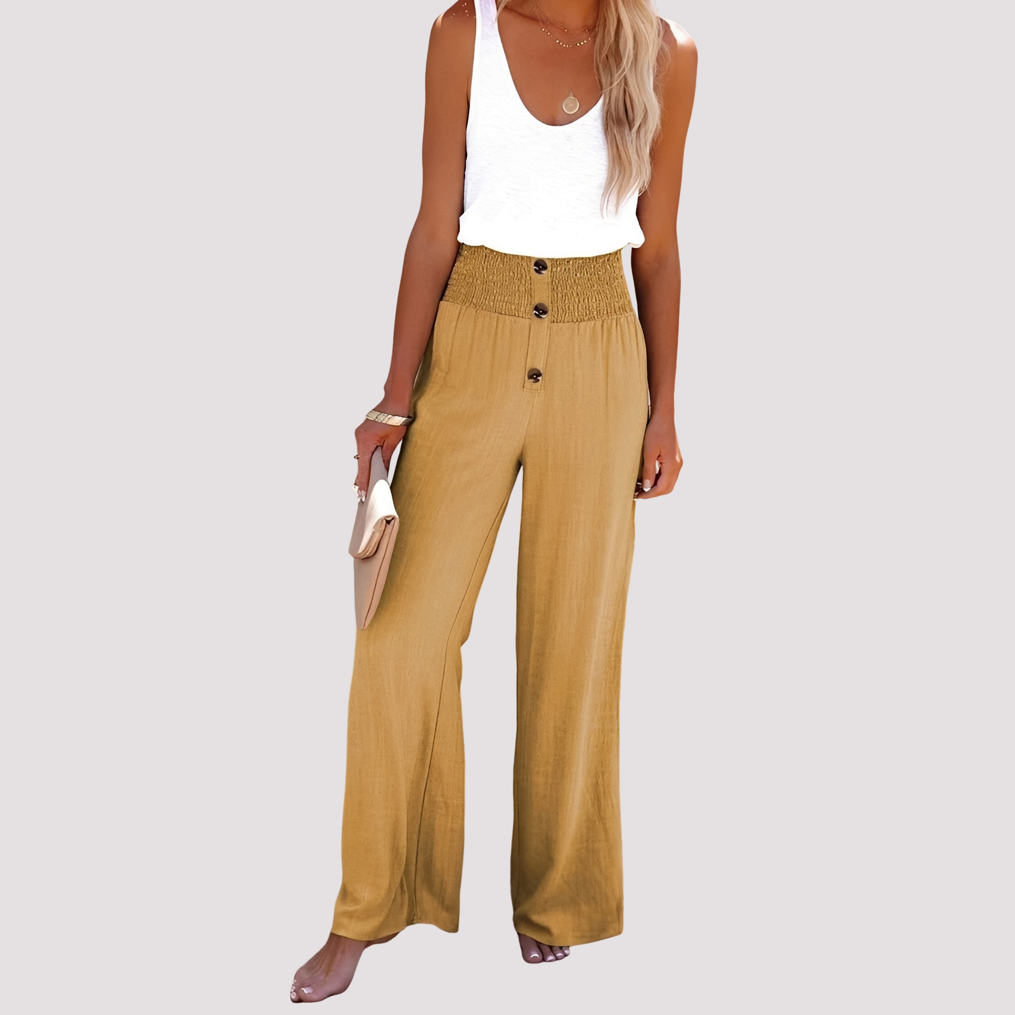 Christa - Lockere hoch taillierte Hose