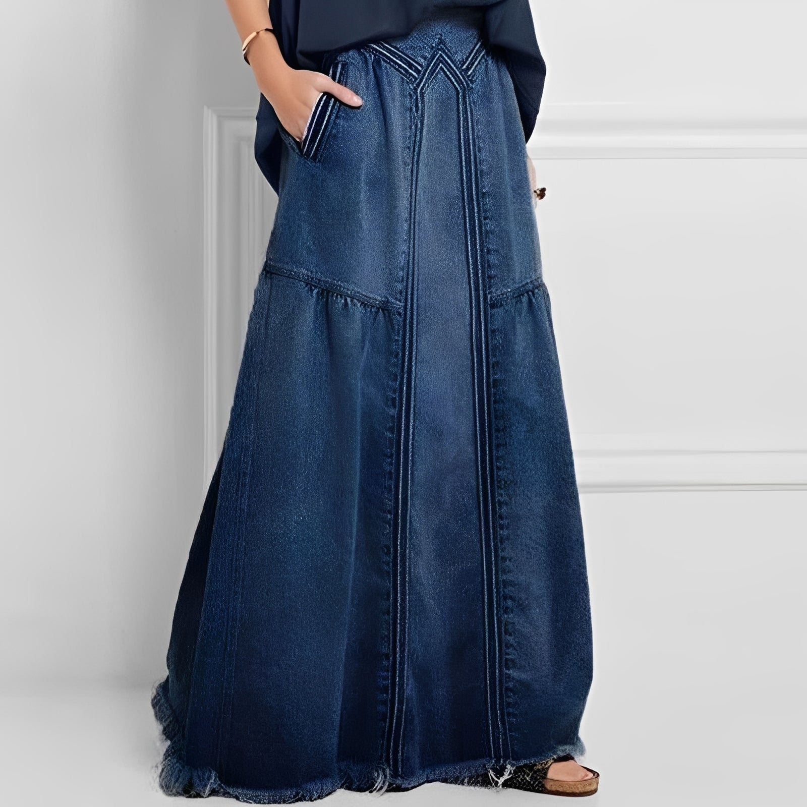Nella - Stilvoller Jeansrock mit Tasche für Damen