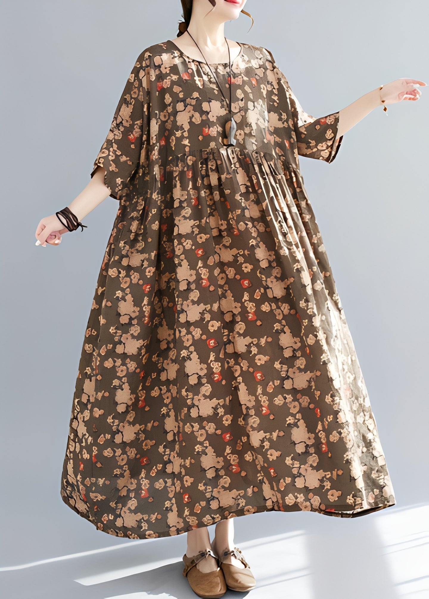 Mariam - Stilvolles, locker sitzendes Kleid mit weitem Saum für Damen