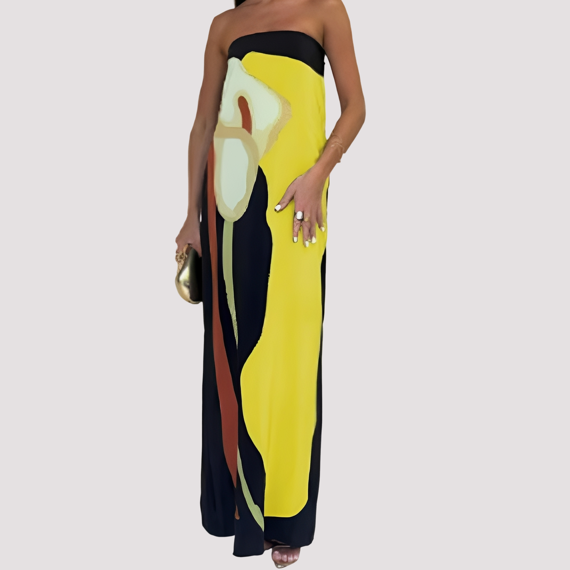 Samara - Stilvolles Trägerloses Maxikleid