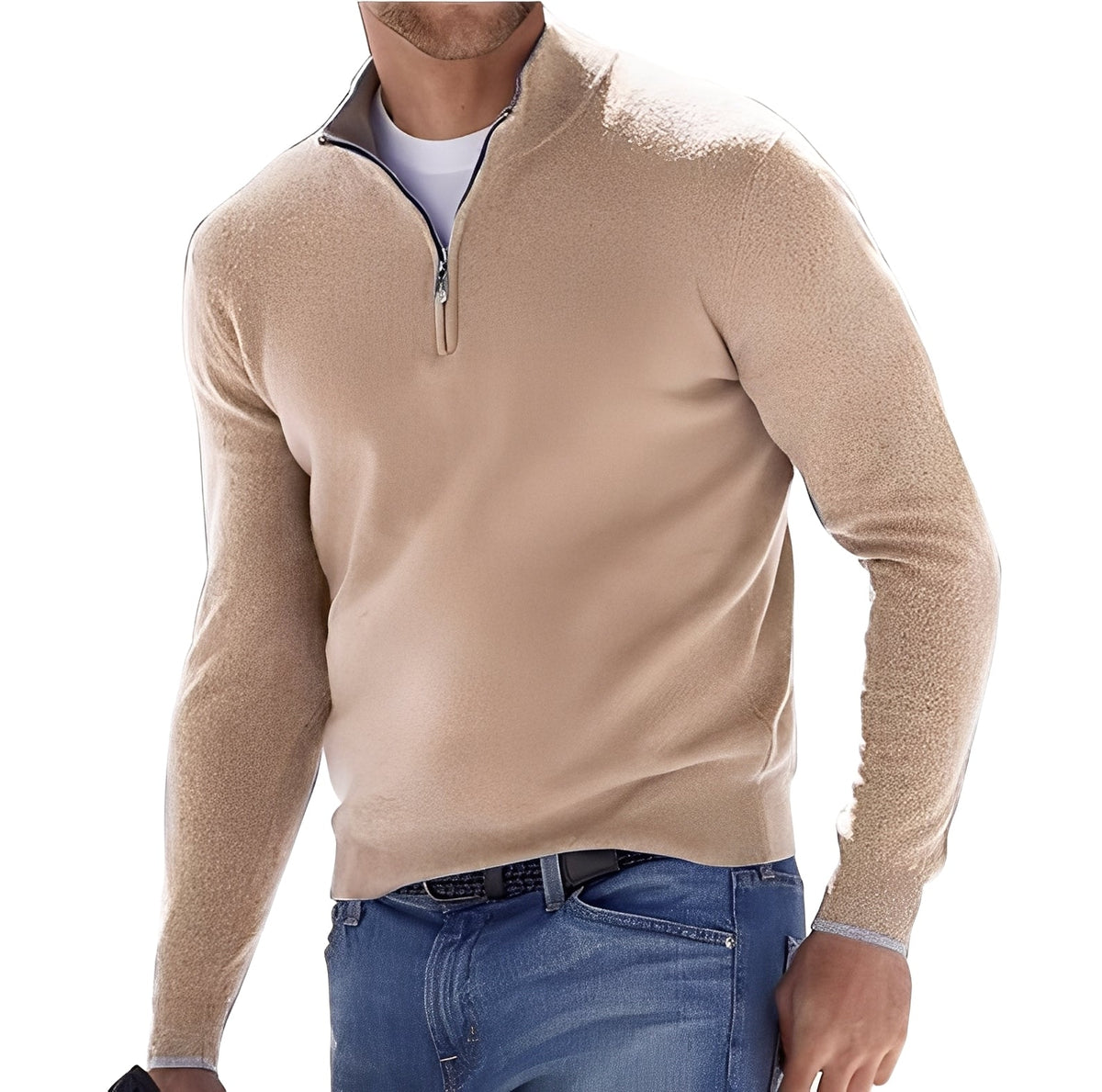 Ralph - Angenehmer Pullover mit halbem Reißverschluss