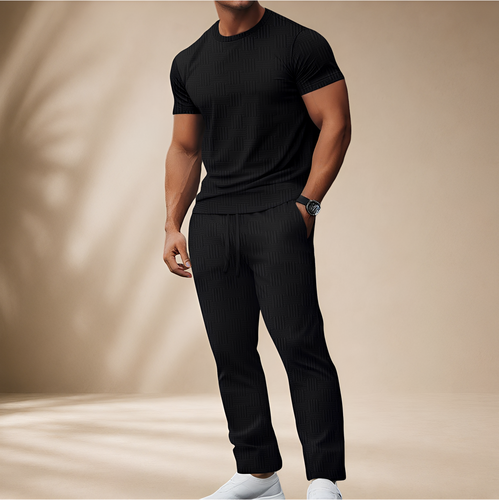 Thomas - Stilvolles T-Shirt-Hosen-Set