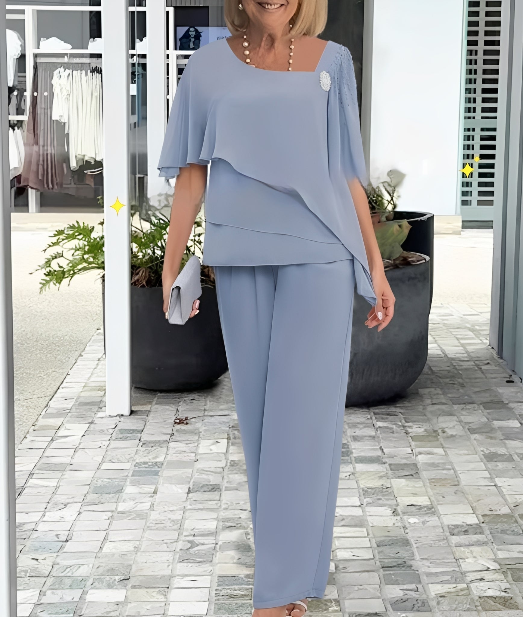 Leah - Elegantes, locker sitzendes zweiteiliges Set für Damen