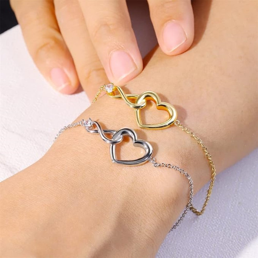 Ewiges Herzarmband - Filigranes CZ-Armband